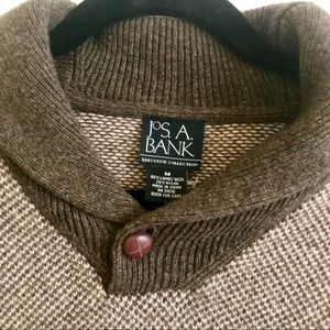 NWT Jos. A. Bank Lambswool Shawl Collar Sweater
